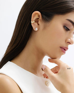 Oval Cut Lab Grown Diamond Stud Earrings: 4 Prong Set, Everyday Earrings - Evara Jewelry LLC