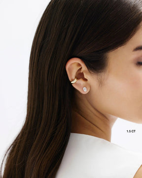 Oval Cut Lab Grown Diamond Stud Earrings: 4 Prong Set, Everyday Earrings - Evara Jewelry LLC