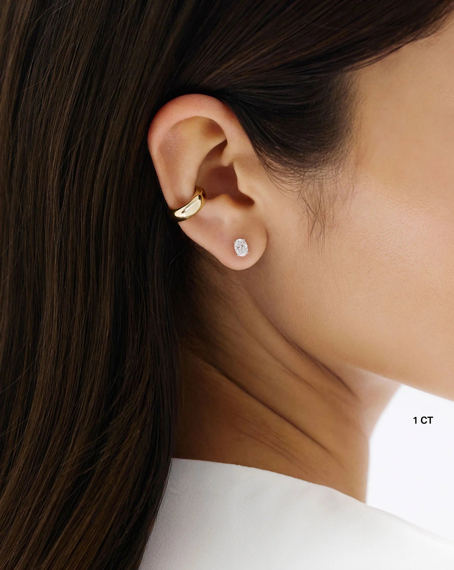 Oval Cut Lab Grown Diamond Stud Earrings: 4 Prong Set, Everyday Earrings - Evara Jewelry LLC