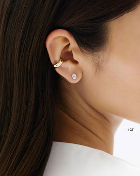 Oval Cut Lab Grown Diamond Stud Earrings: 4 Prong Set, Everyday Earrings - Evara Jewelry LLC