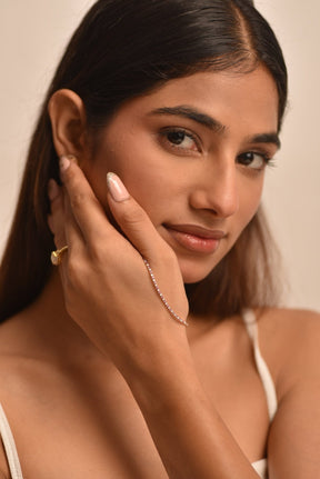 Pink Sapphire & Diamond Alternate Tennis Bracelet in 14K/18K White Gold - Evara Jewelry LLC