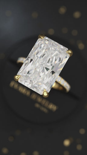 7 Carat Radiant Cut Diamond Engagement Ring