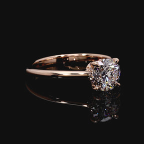 1 Carat Round Cut Diamond Hidden Halo Ring
