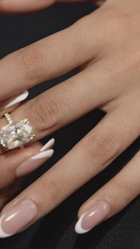 5 Carat Elongated Cushion Cut Diamond Wedding Ring