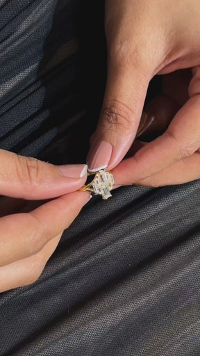 Baguette Cluster Diamond Ring