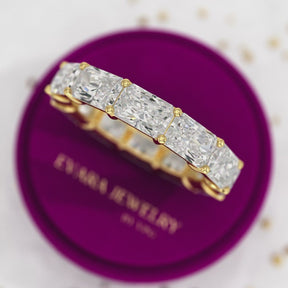 6 Carat East West Radiant Cut Diamond Stacking Wedding Band