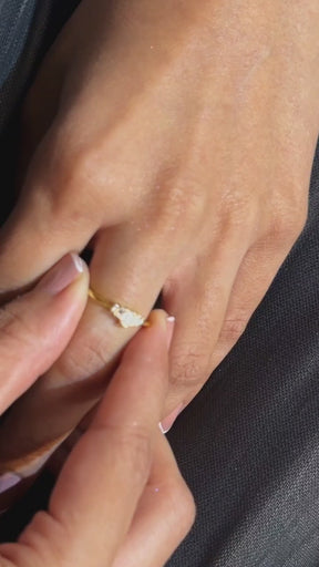 5 Stone Diamond Half Bezel Stacking Band