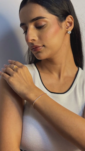 Diamond & Natural Pink Sapphire Custom 50-50 Tennis Bracelet