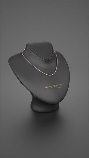 Ombre Natural Pink Sapphire Tennis Necklace in 14K/18K Gold