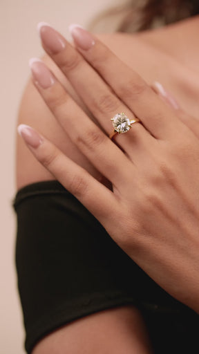 4 Carat Oval Cut Diamond Engagement Ring