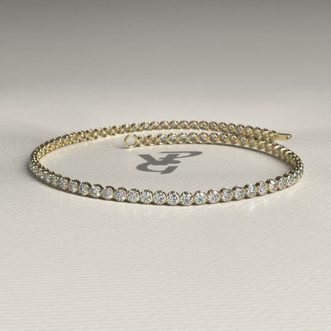 Diamond Tennis Bracelet in 14K Gold / 1.72 Carats Lab Grown Diamond Tennis Bracelet