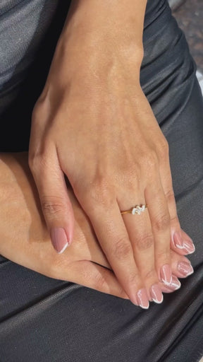 Tilted Baguette Diamond Ring