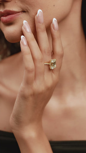 8 Carat Emerald Cut Diamond Engagement Ring
