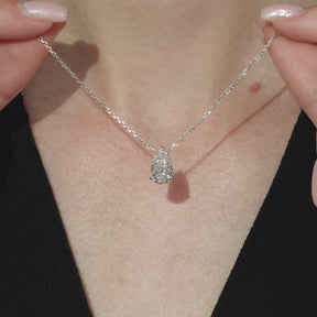 1.50 Carat Pear Cut Diamond Bezel Pendant