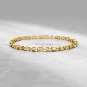 Modern Diamond Tennis Bracelet with Lab Grown Diamond