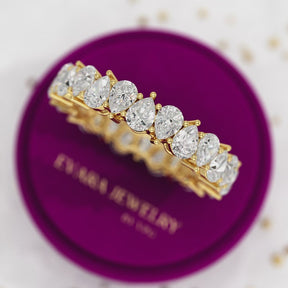 5 Carat Pear Cut Diamond Eternity Band