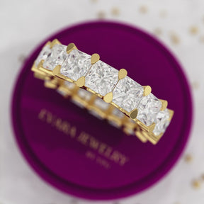 9.40 Carats Princess Cut Lab Grown Diamond Eternity Band