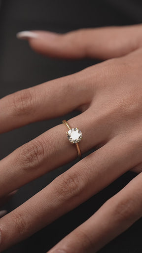 1 Carat Round Cut Diamond Hidden Halo Ring