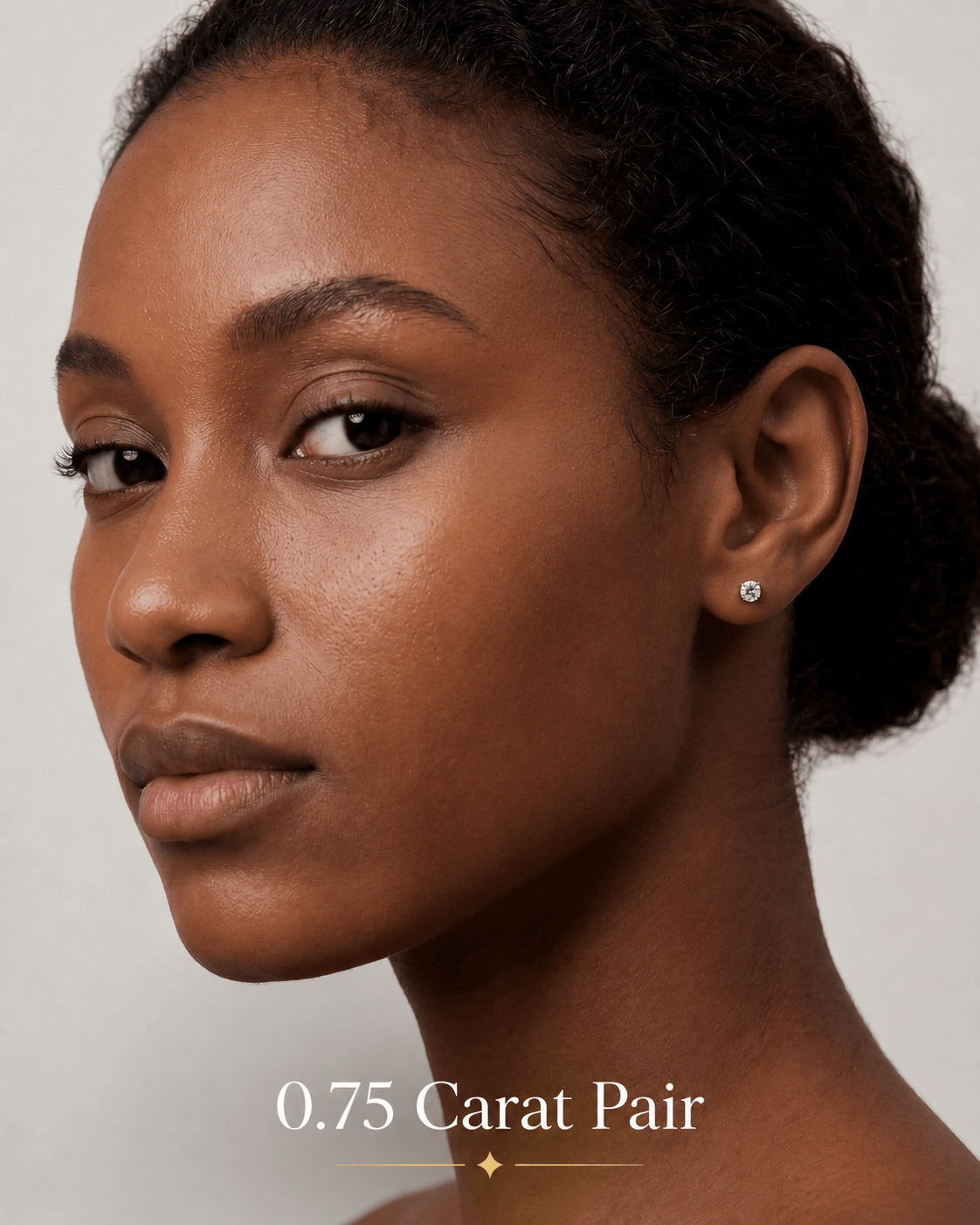 Round Cut Lab Grown Diamond Stud Earrings: 4 Prong Set, Push Back - Evara Jewelry LLC