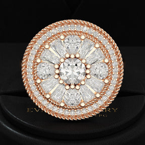 Round Diamond Mosaic Anniversary Ring - Evara Jewelry LLC
