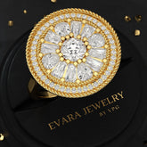 Round Diamond Mosaic Anniversary Ring - Evara Jewelry LLC