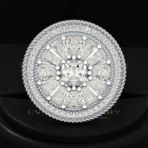 Round Diamond Mosaic Anniversary Ring - Evara Jewelry LLC