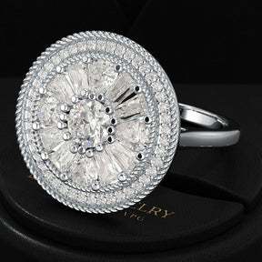 Round Diamond Mosaic Anniversary Ring - Evara Jewelry LLC
