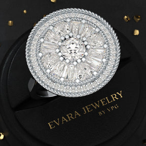 Round Diamond Mosaic Anniversary Ring - Evara Jewelry LLC