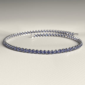 Tanzanite Tennis Bracelet in 14K/18K Gold / December Birthstone Bracelet - Evara Jewelry LLC