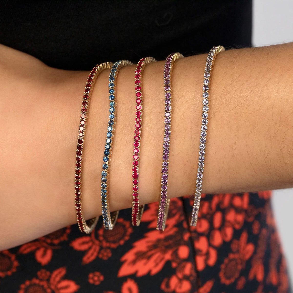 Tanzanite Tennis Bracelet in 14K/18K Gold / December Birthstone Bracelet - Evara Jewelry LLC