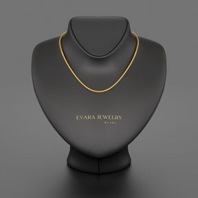 Yellow Sapphire Tennis Necklace in 14K/18K Yellow Gold - Evara Jewelry LLC