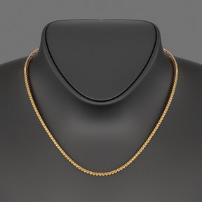 Yellow Sapphire Tennis Necklace in 14K/18K Yellow Gold - Evara Jewelry LLC