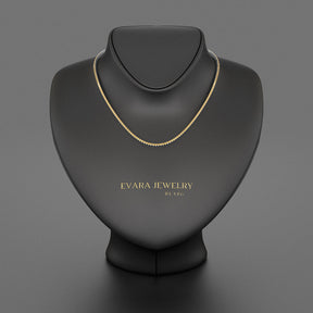 Yellow Sapphire Tennis Necklace in 14K/18K Yellow Gold - Evara Jewelry LLC
